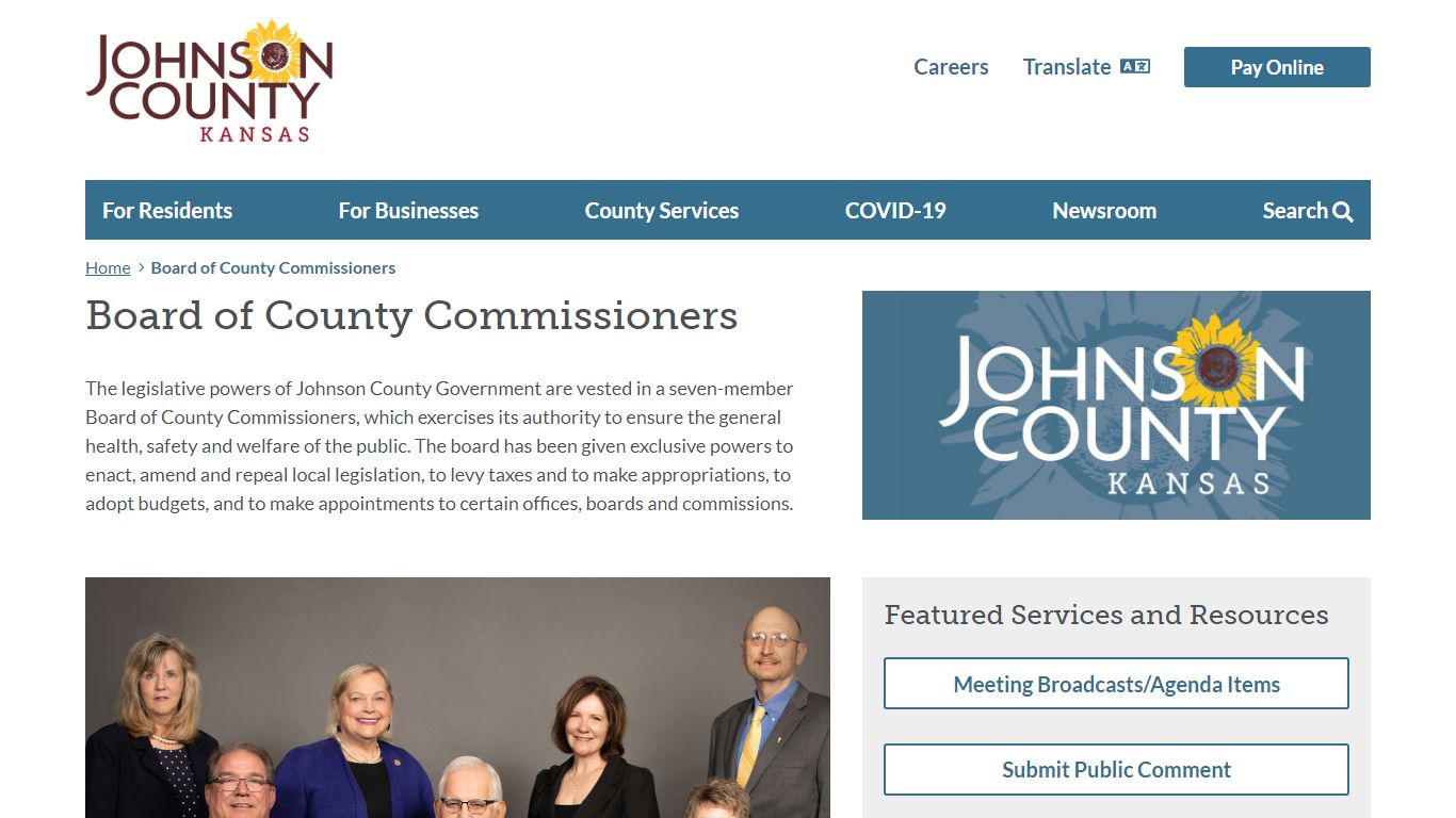 Board of County Commissioners | Johnson County Kansas